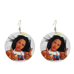 Women Personality Round Dangle Earrings 5