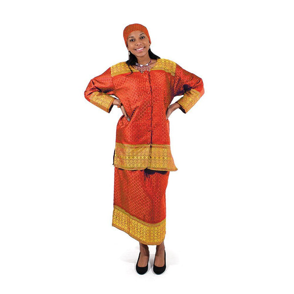 George Fabric: Skirt Set Red / Free Womens Skirts